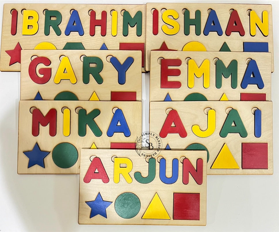 Name Puzzle with Basic Shapes