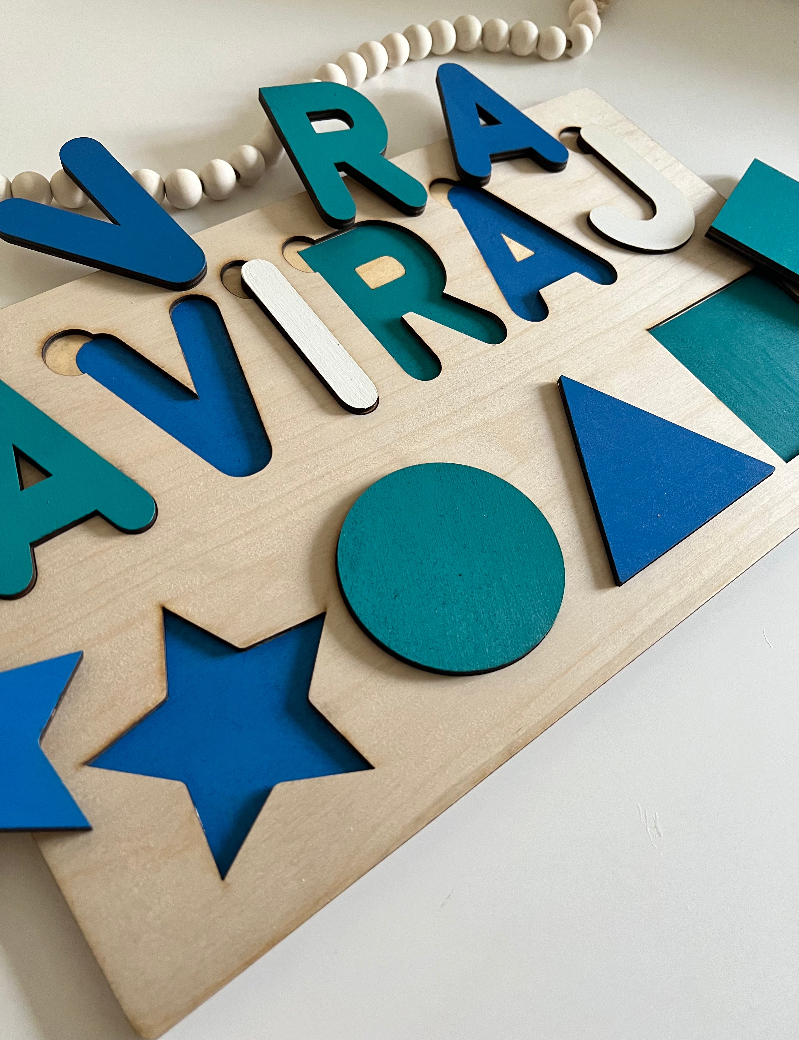 Name Puzzle with Basic Shapes