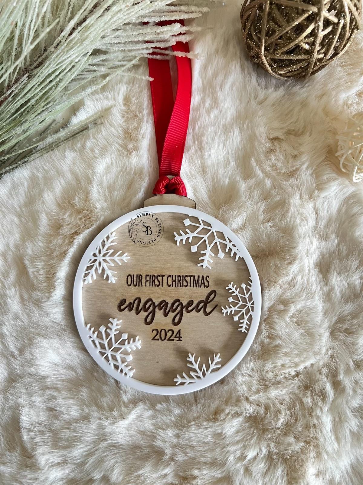 First Christmas Engaged Ornament