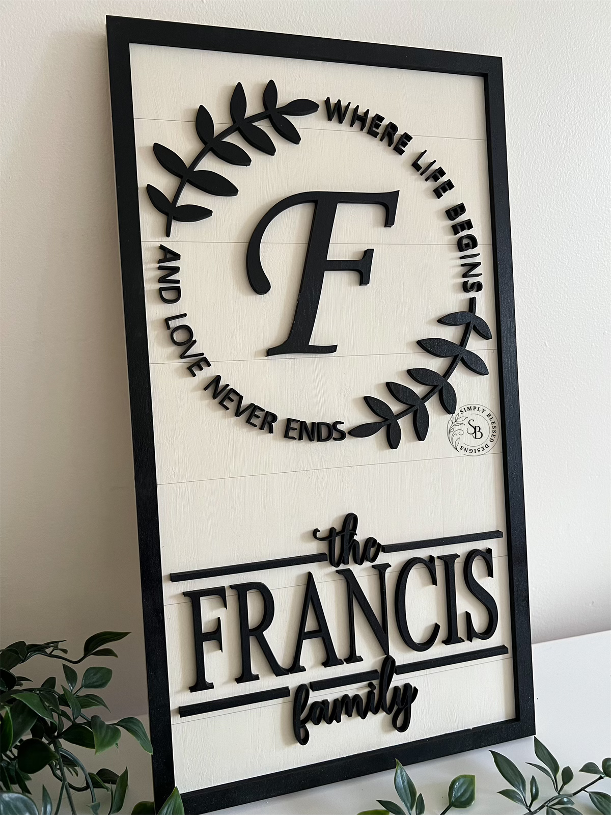 Where Life Begins and Love Never Ends Home Sign