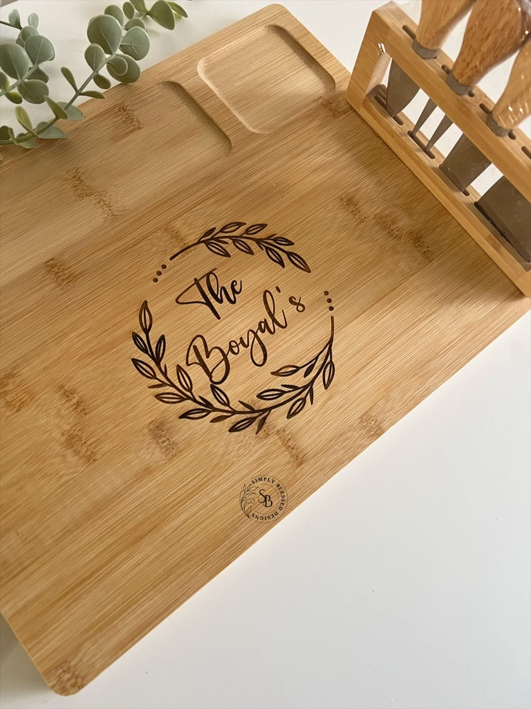 Custom Engraved Bamboo Cheeseboard
