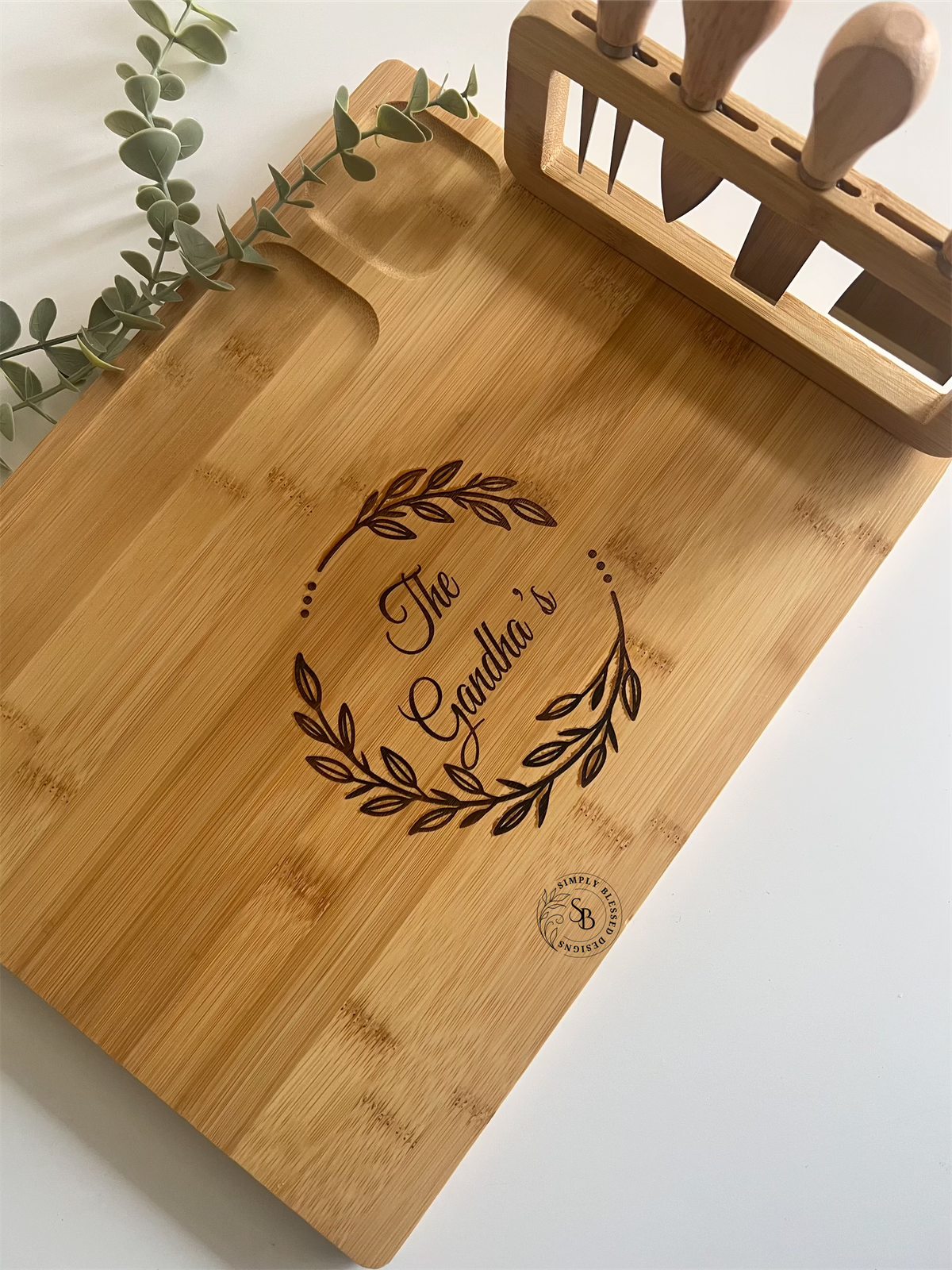 Custom Engraved Bamboo Cheeseboard