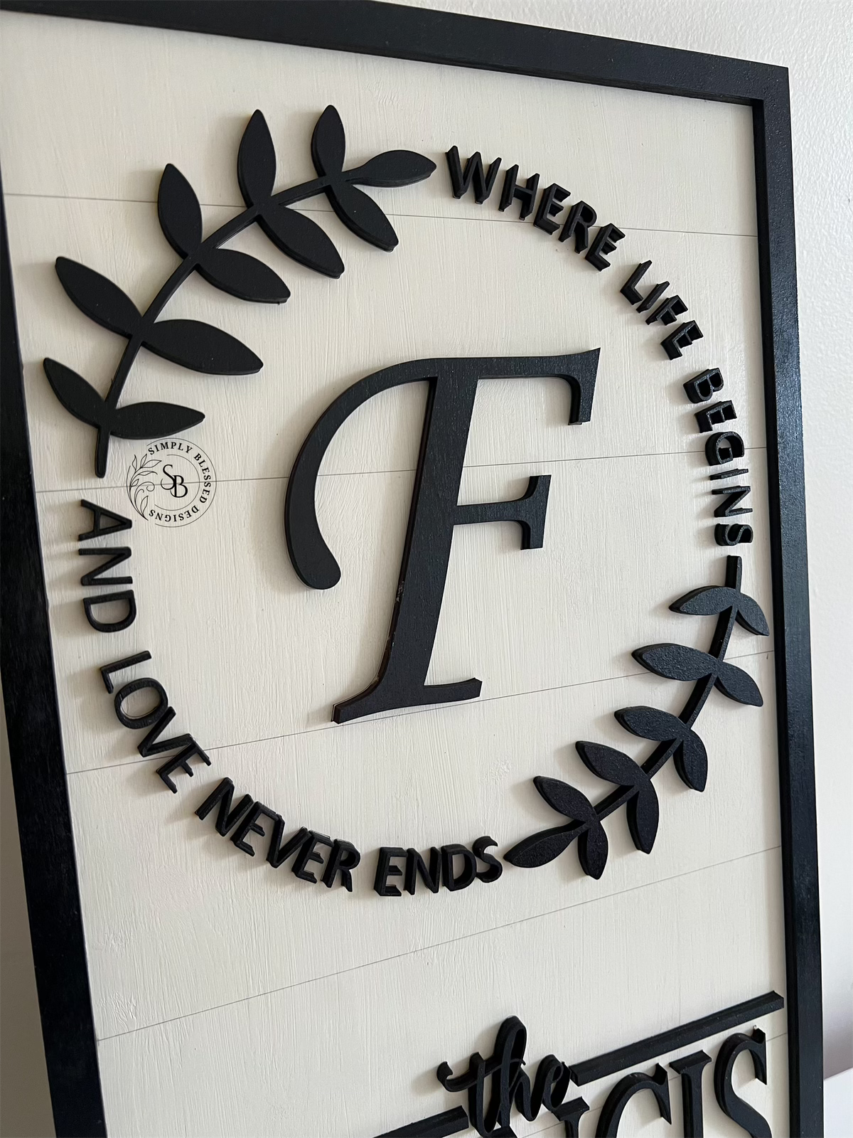 Where Life Begins and Love Never Ends Home Sign