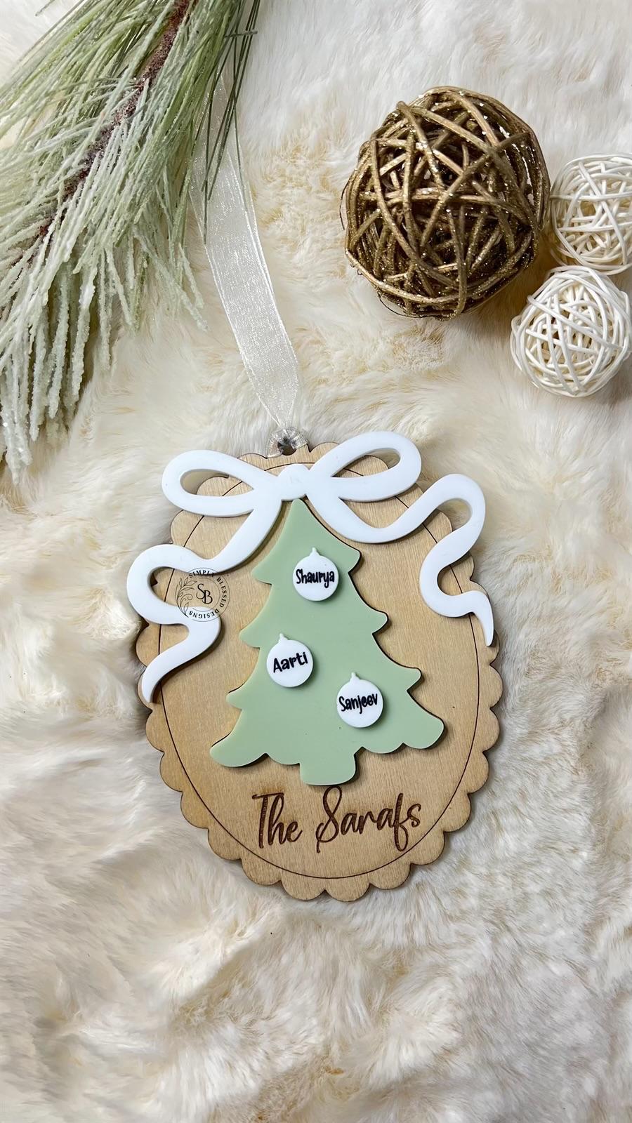 Christmas Tree Bow Ornament