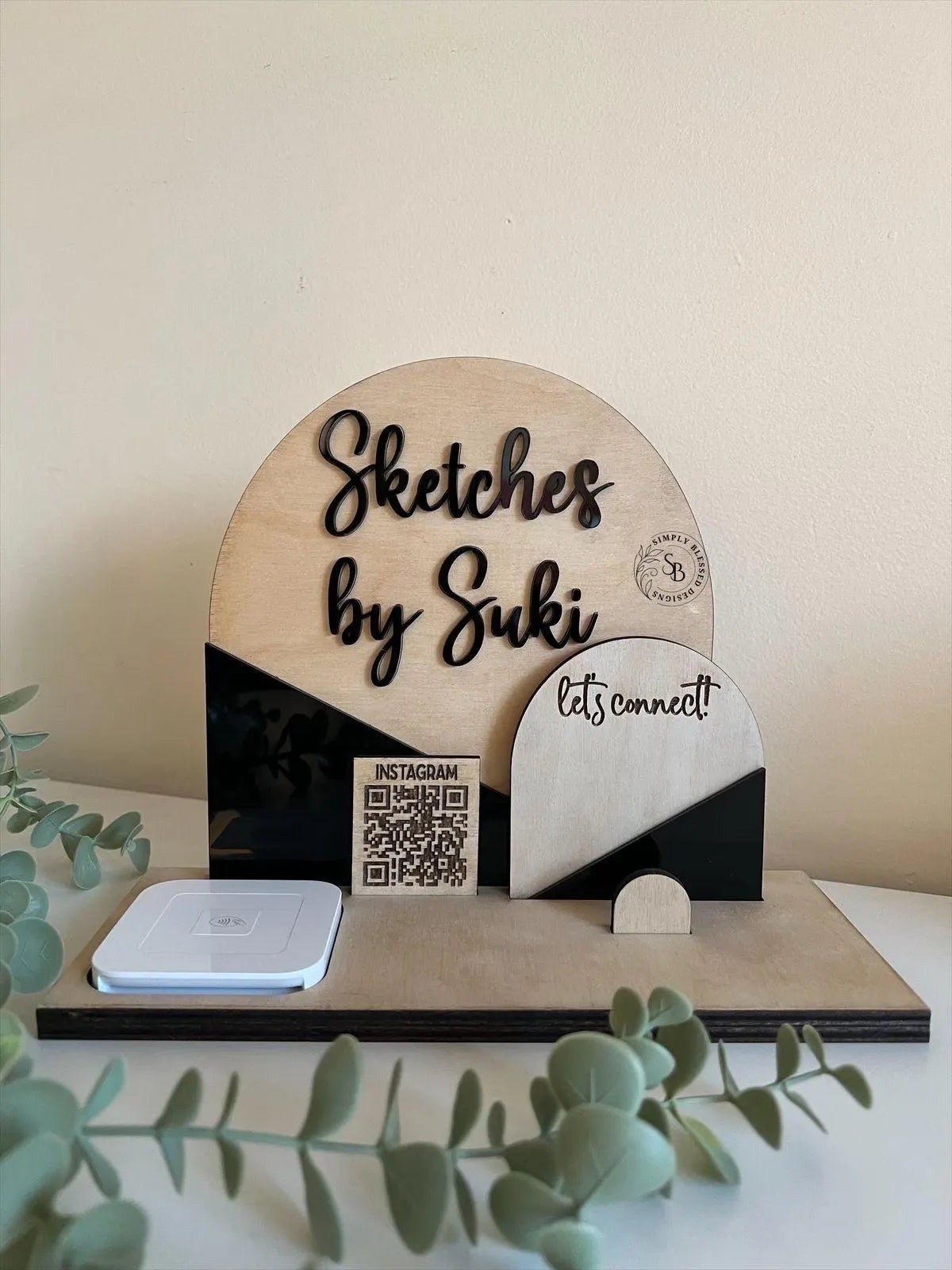 Wood & Acrylic Business Sign