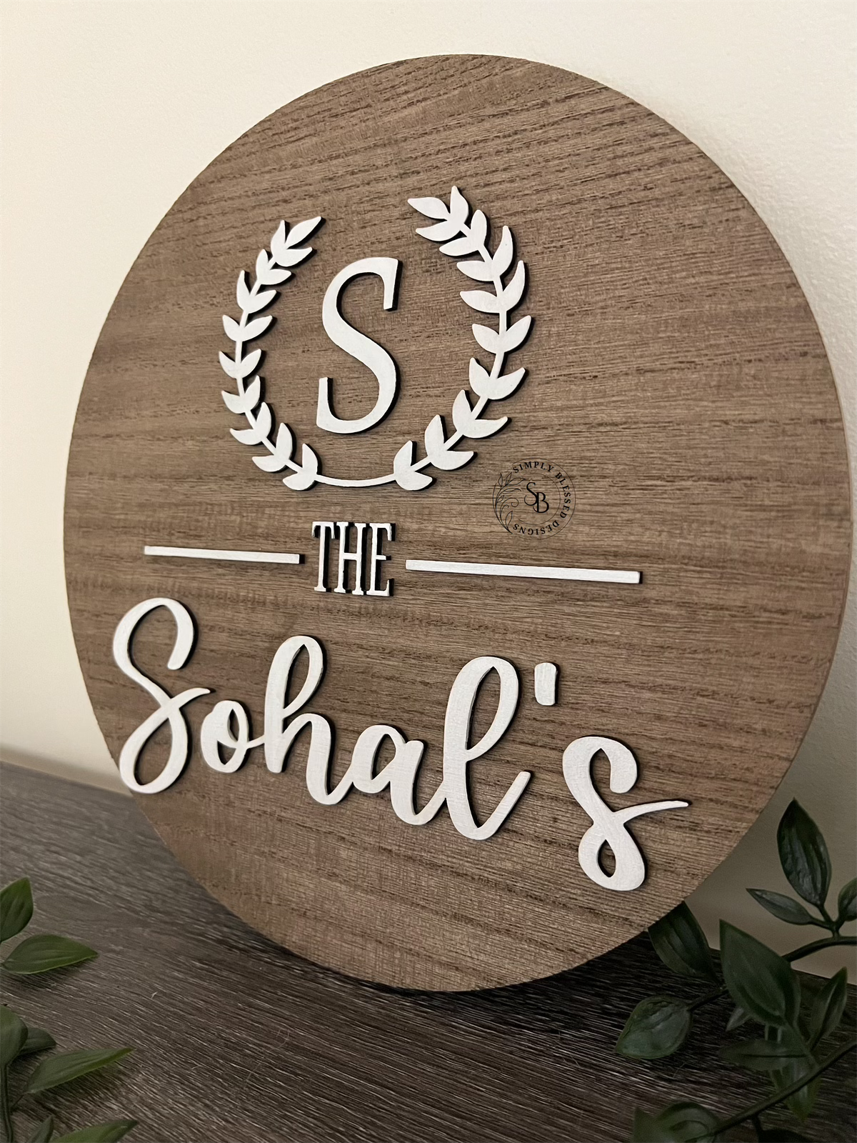 Family Name Wooden Sign