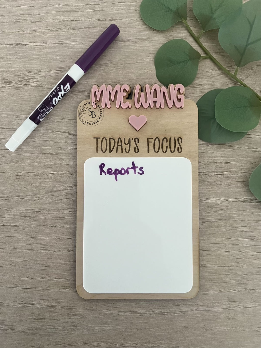 Personalized Dry Erase Notepad