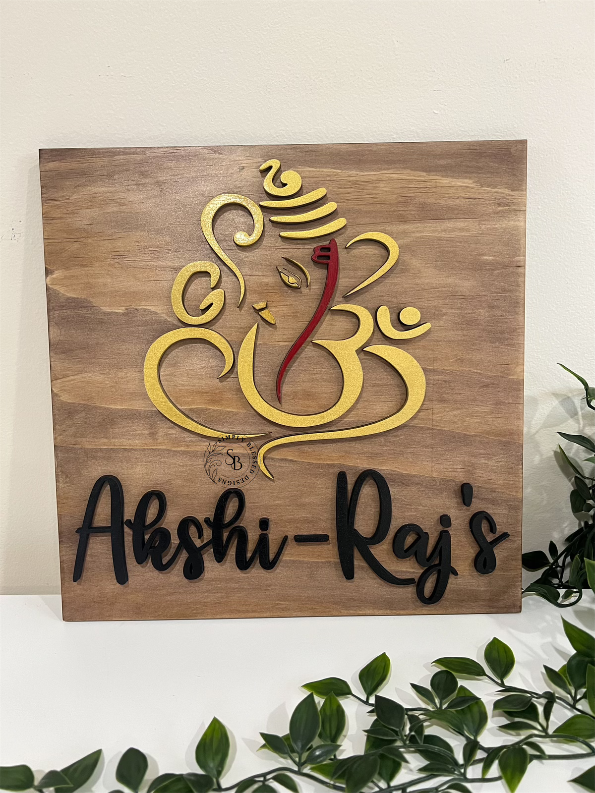 Ganesha Family Name Sign