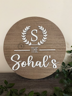 Family Name Wooden Sign
