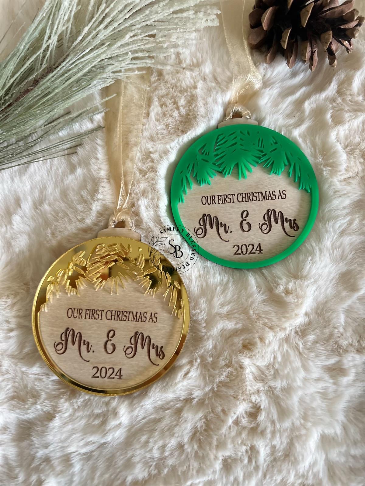 First Christmas as Mr. and Mrs. Ornament