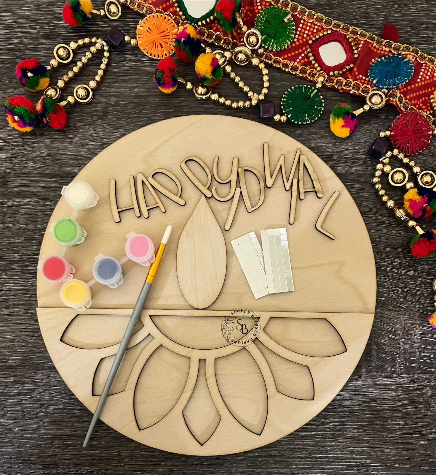 DIY Diwali Diya Sign Kit