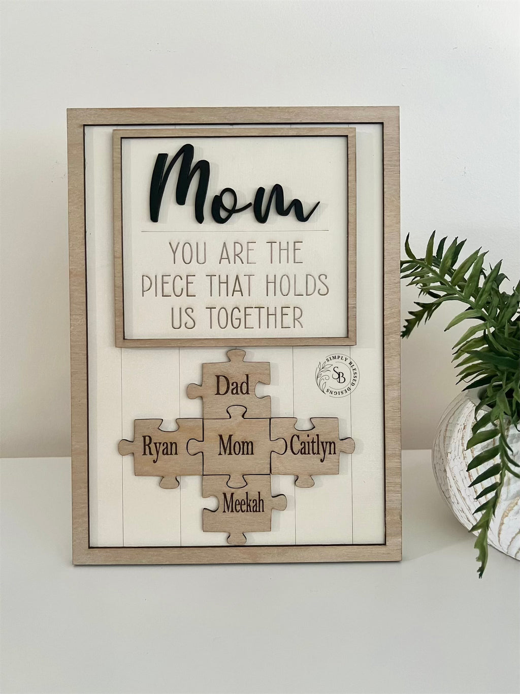 Mom Puzzle Piece Sign