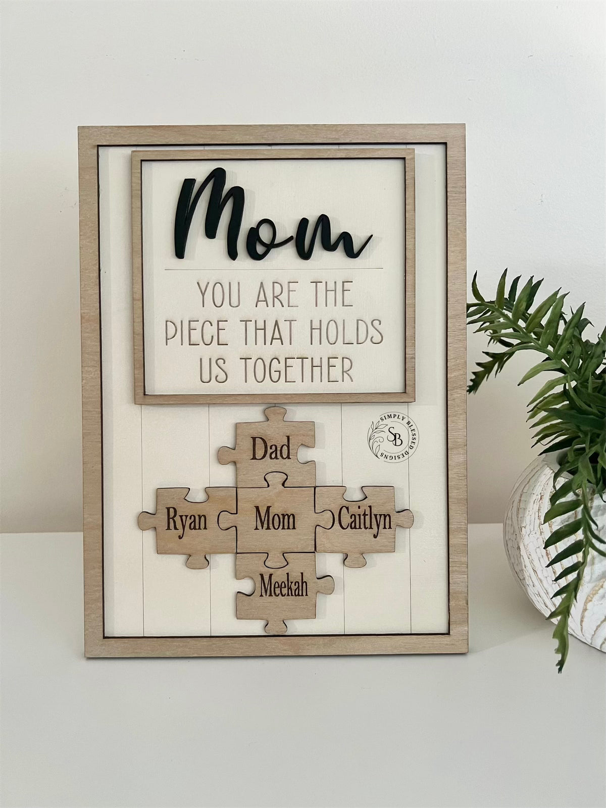Mom Puzzle Piece Sign