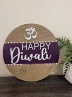 Painted Round Diwali Sign