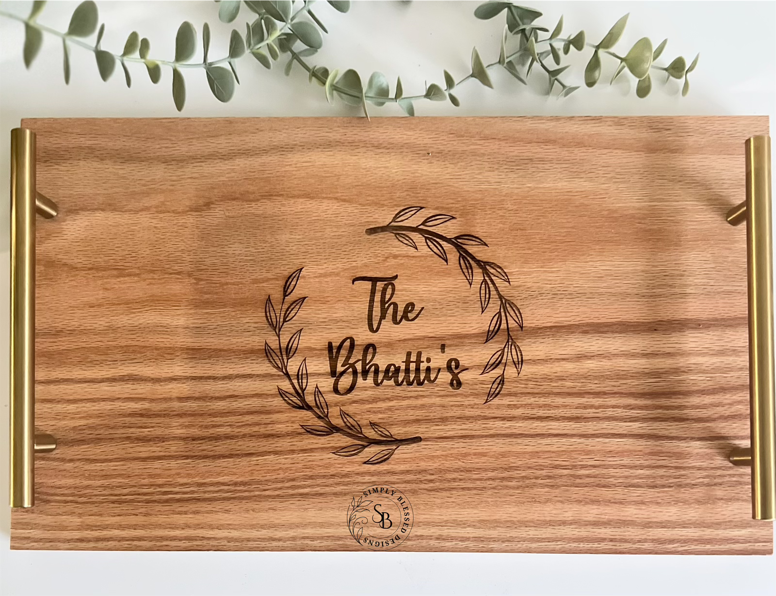 Leaf Wreath Decorative Tray