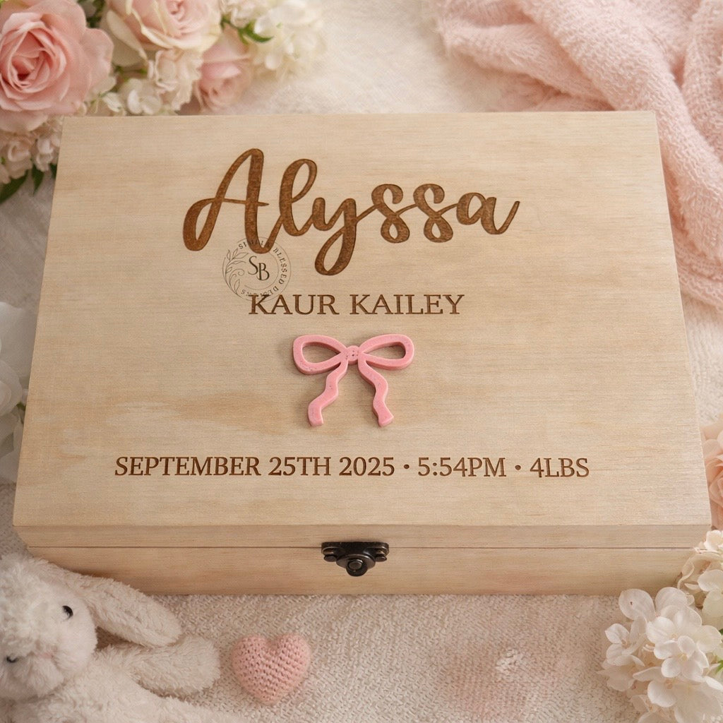 Bow Themed Keepsake Box