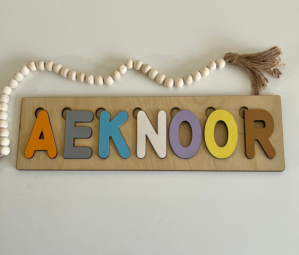 Name Puzzle without Shapes