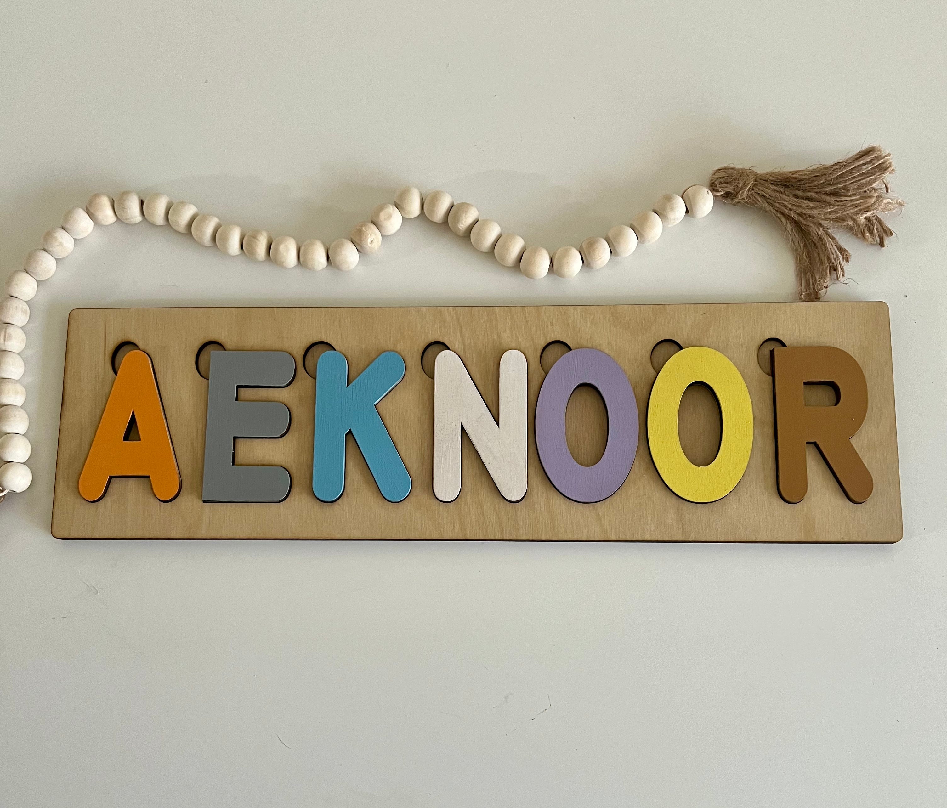 Name Puzzle without Shapes