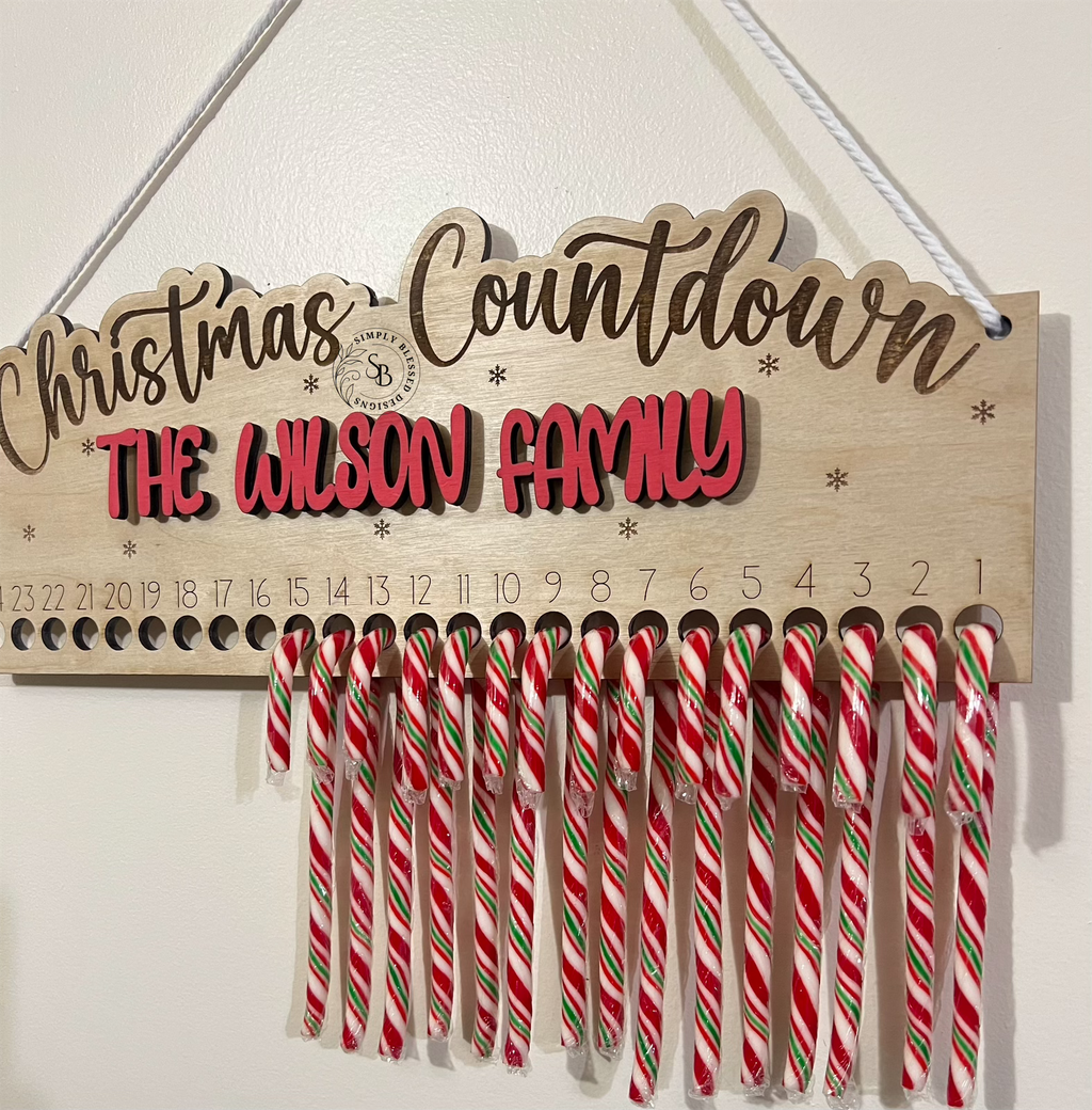 Candy Cane Christmas Countdown