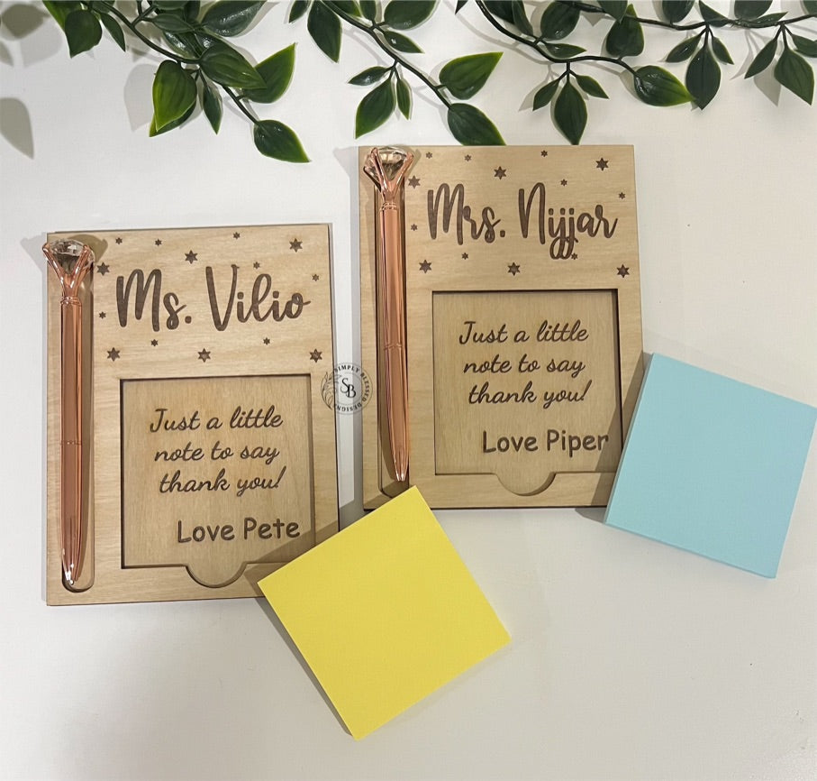 Personalized Notepad & Pen Holder