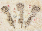 Personalized Wooden Rose