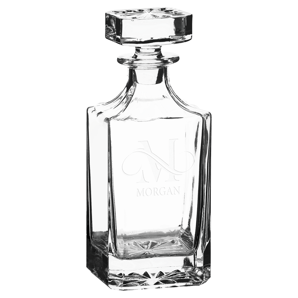 750 mL Square Glass Decanter Only