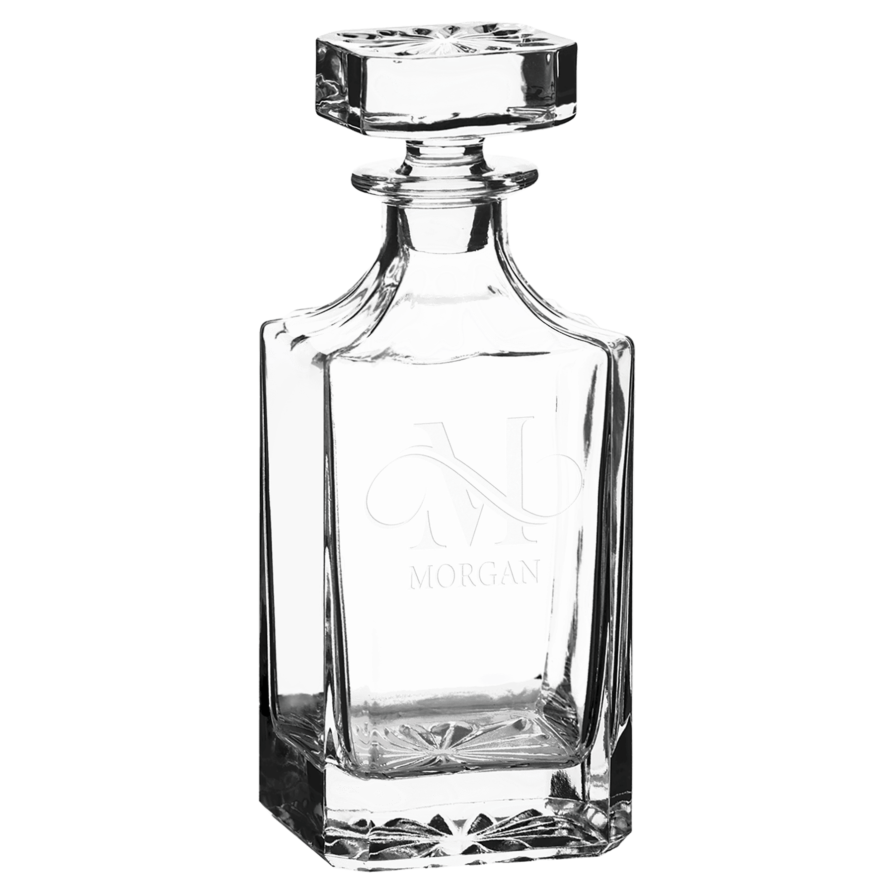 750 mL Square Glass Decanter Only