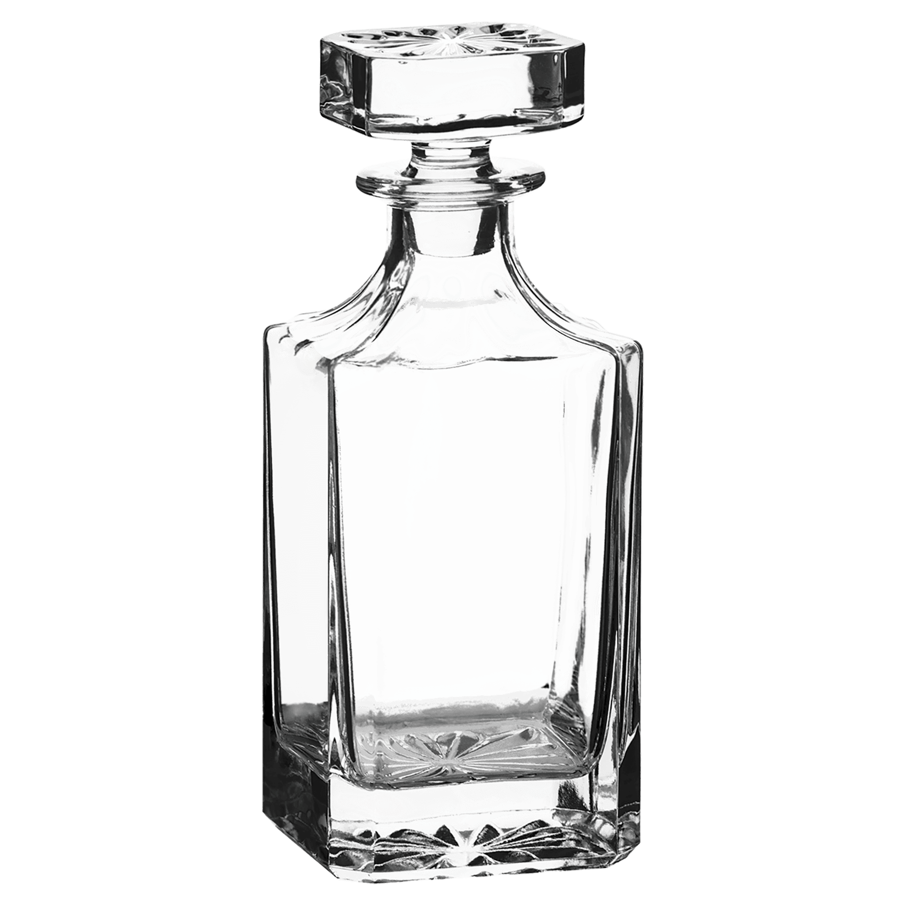 750 mL Square Glass Decanter Only
