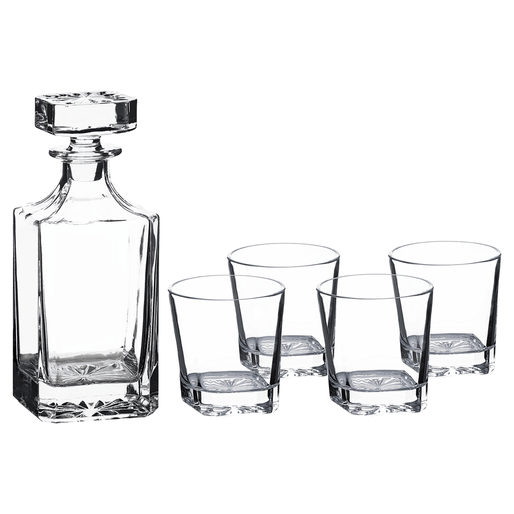 750 mL Square Glass Decanter Set
