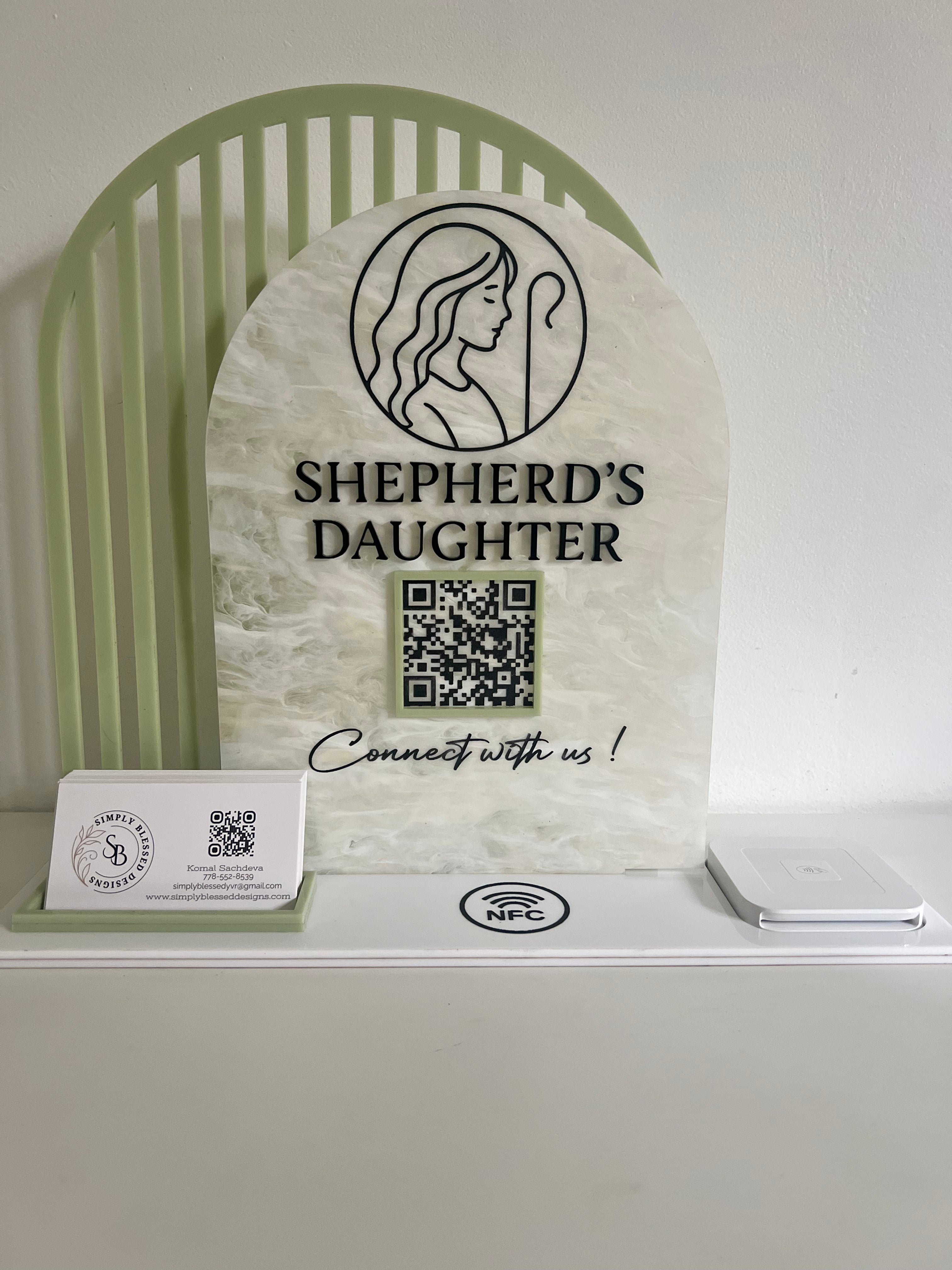 Full Double Arch Business Sign & Square Reader