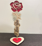Personalized Wooden Rose