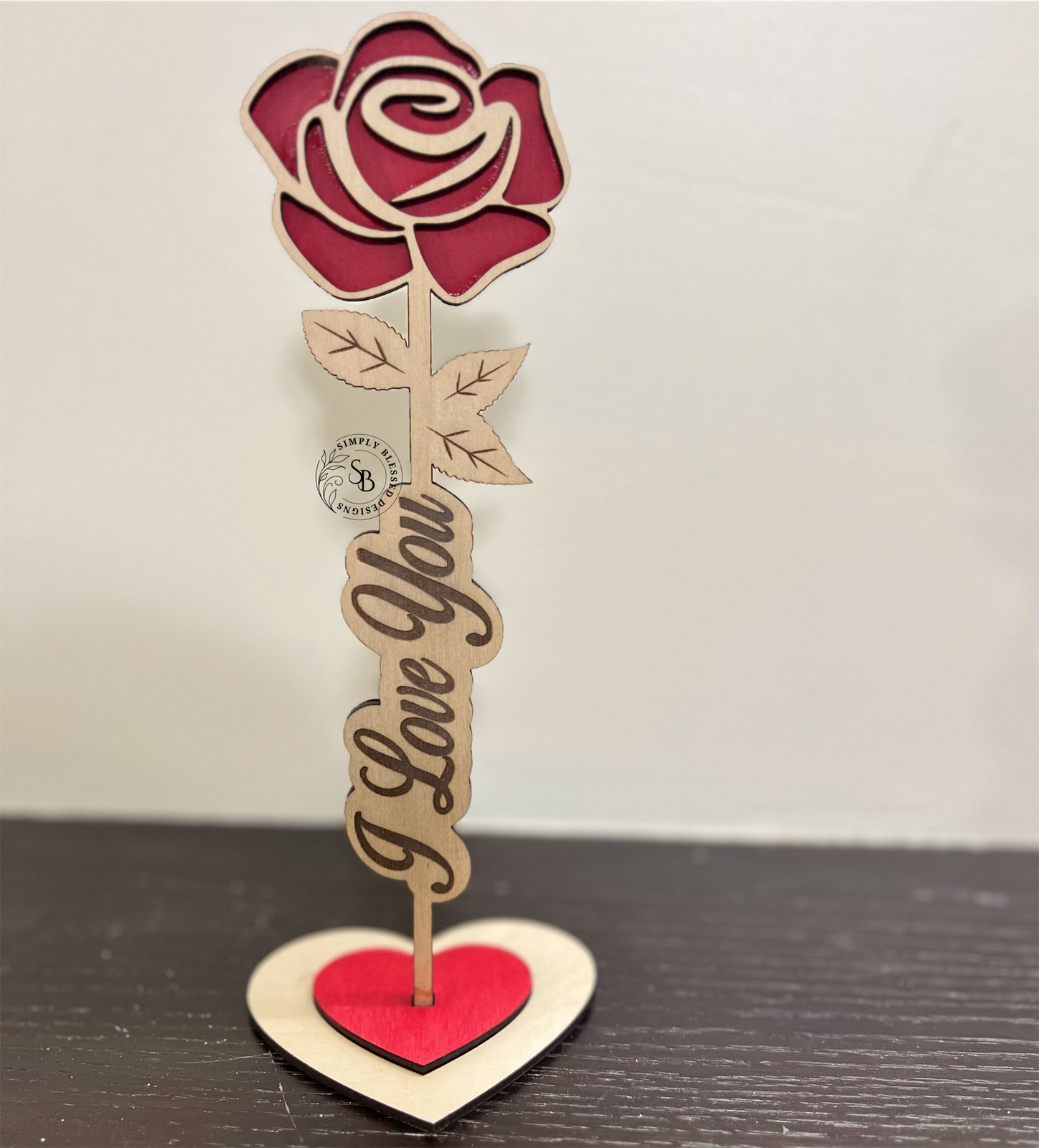 Personalized Wooden Rose