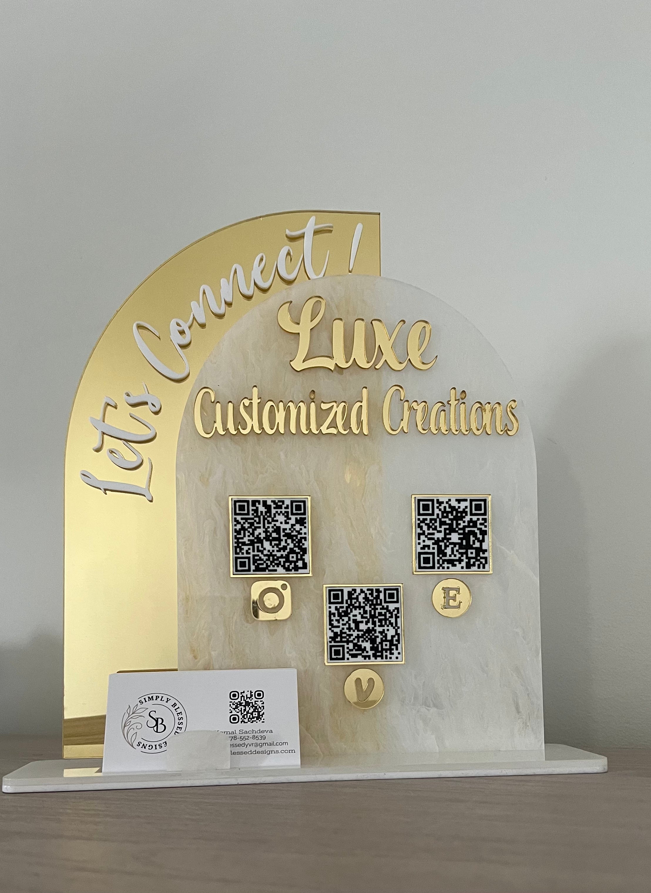Half Arch Acrylic Business Sign