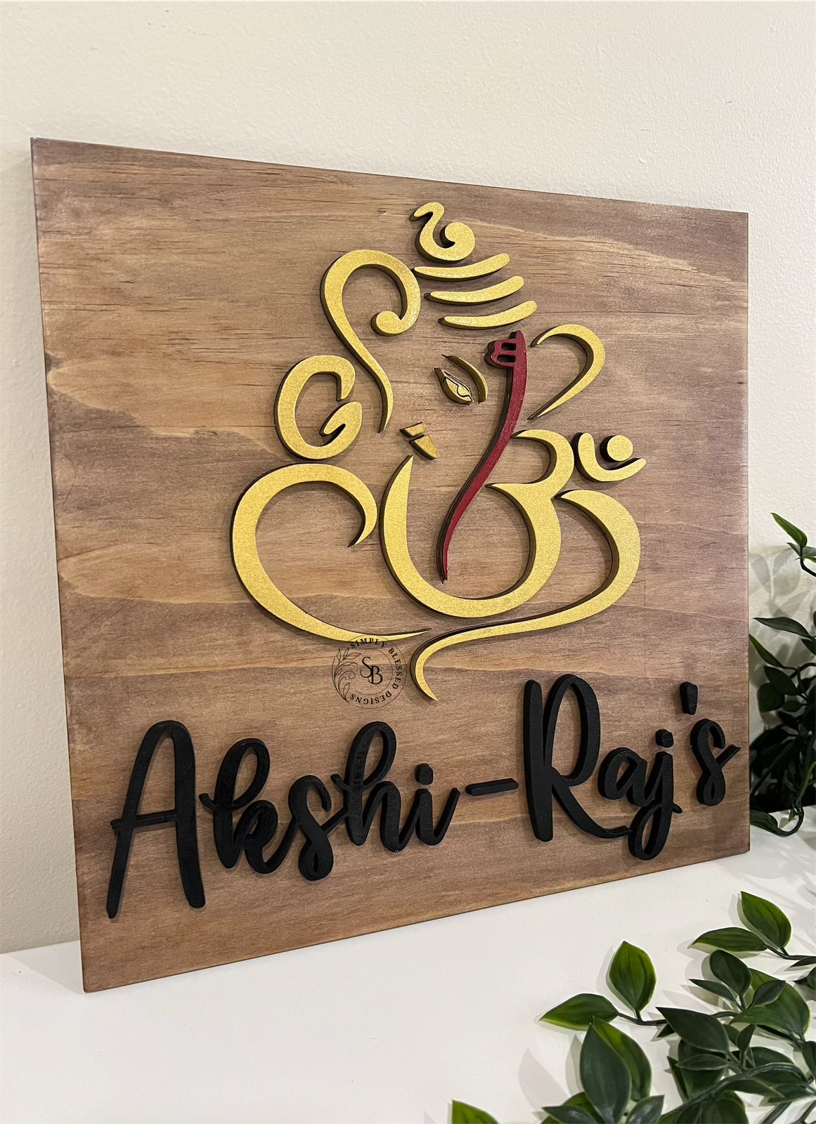 Ganesha Family Name Sign