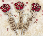 Personalized Wooden Rose