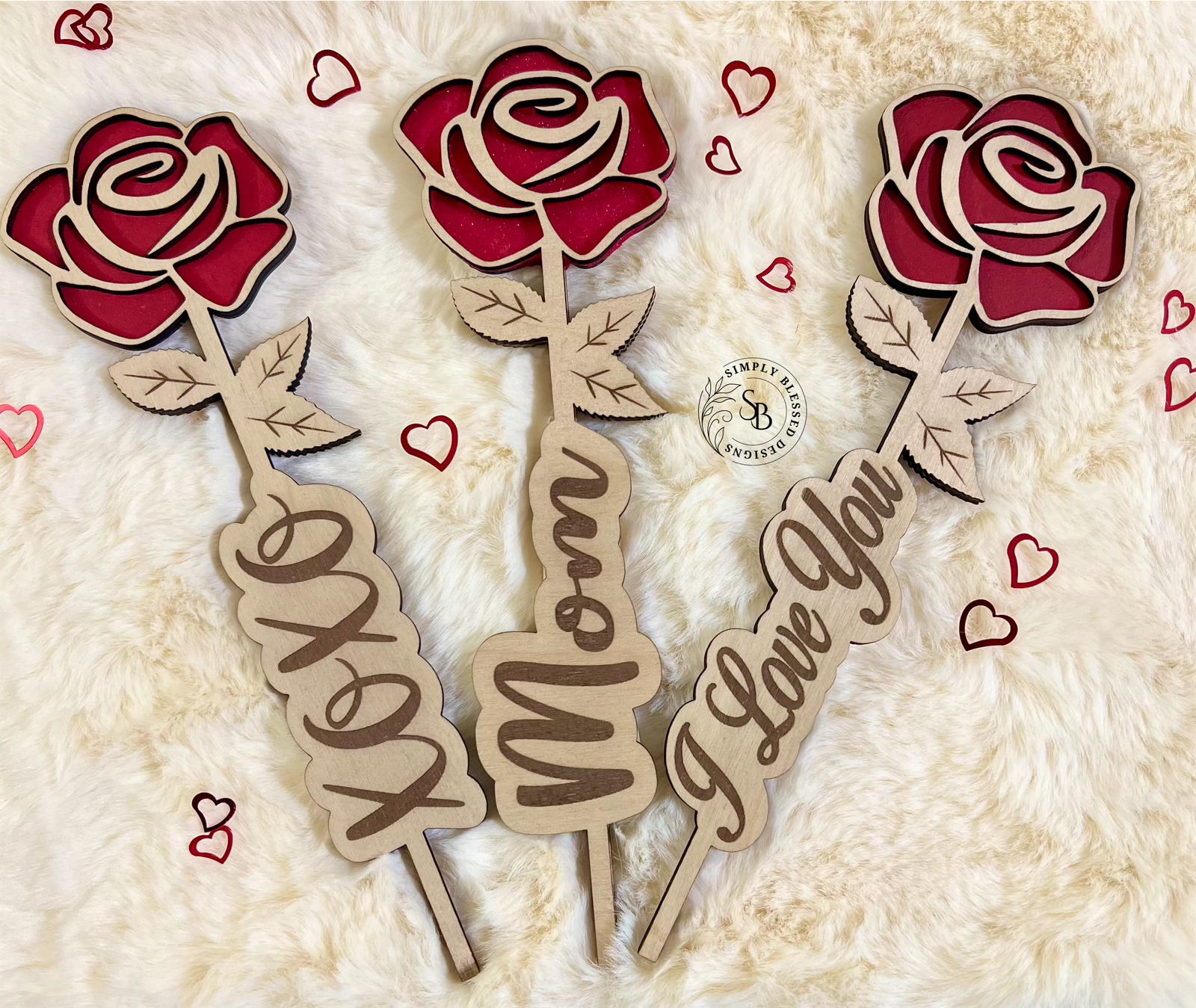 Personalized Wooden Rose