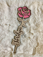 Personalized Wooden Rose