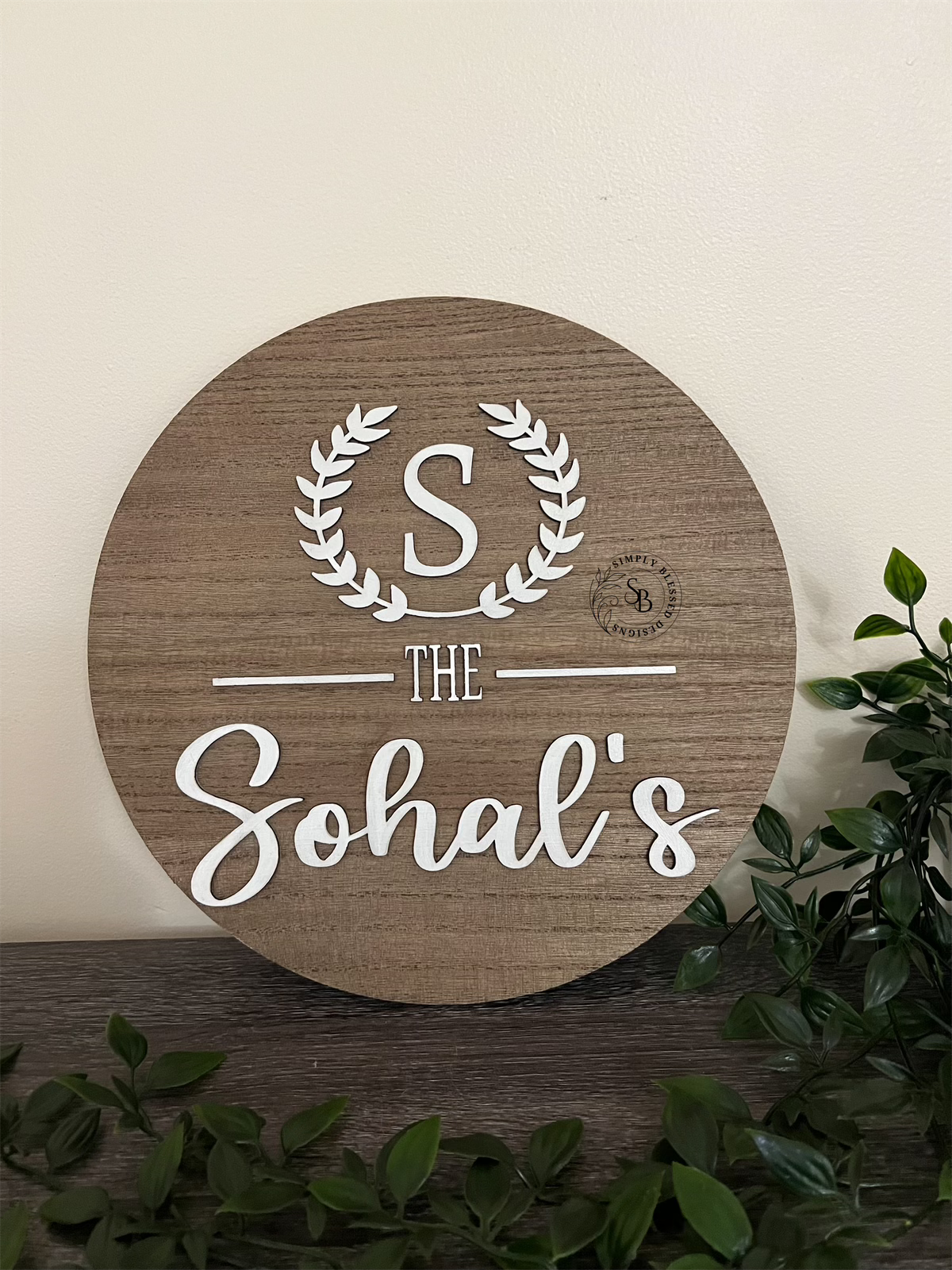 Family Name Wooden Sign