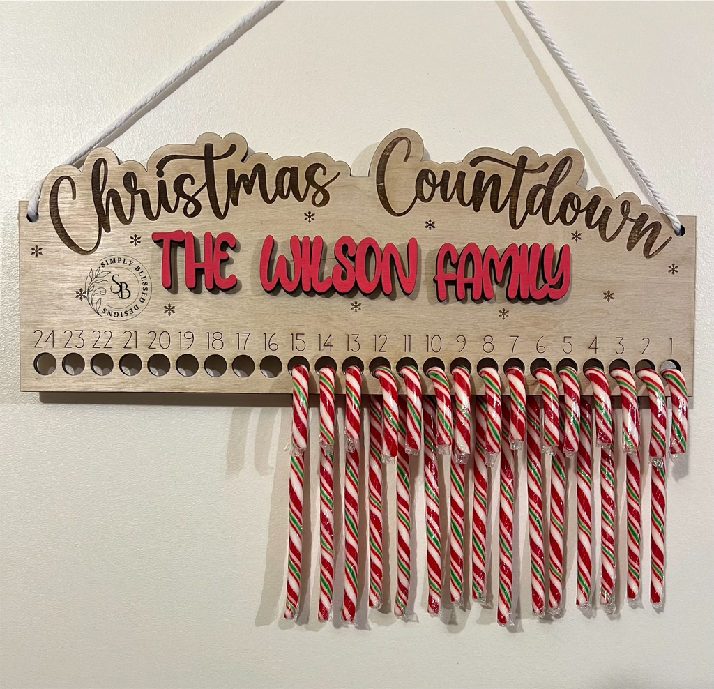 Candy Cane Christmas Countdown