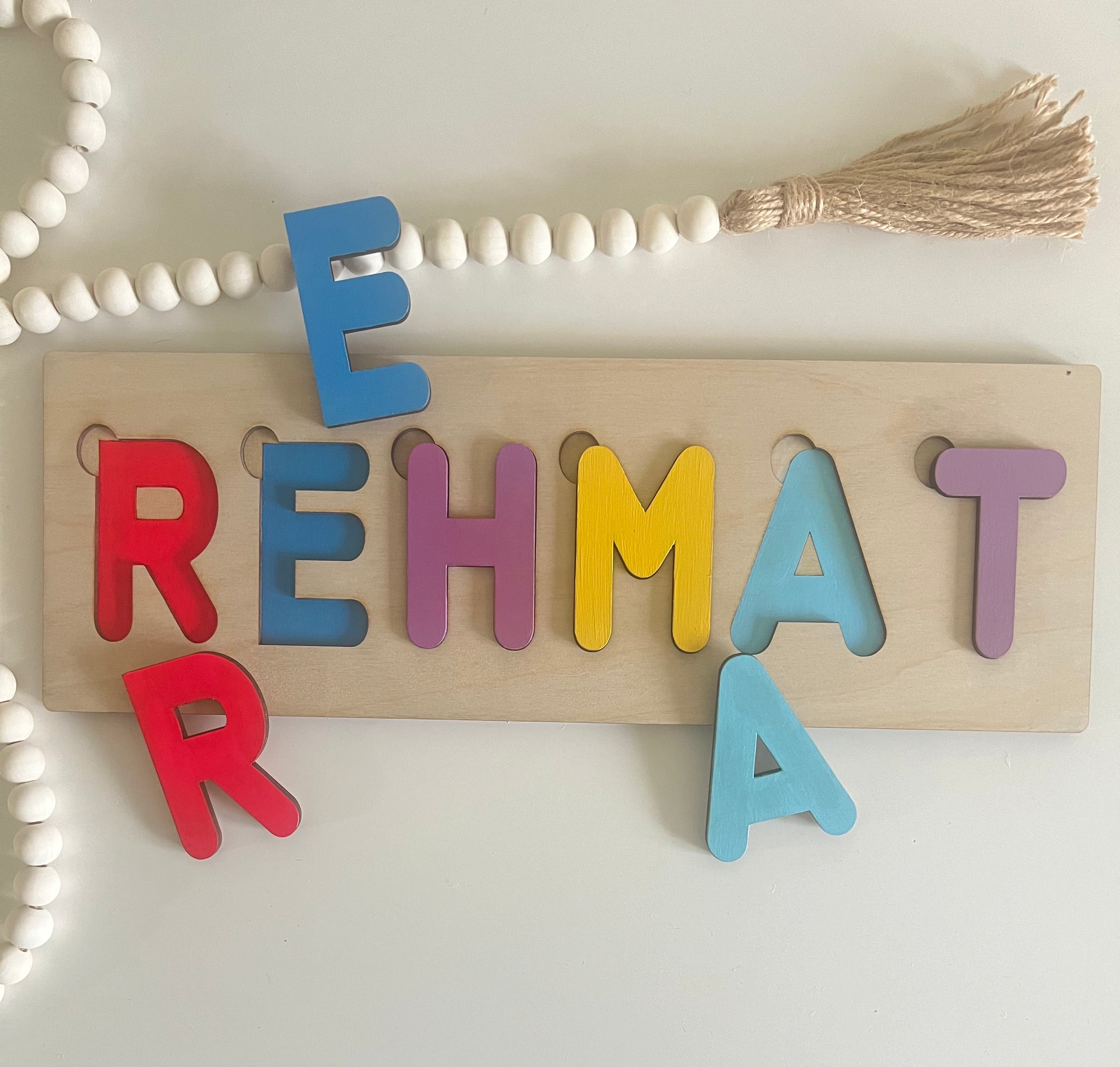 Name Puzzle without Shapes