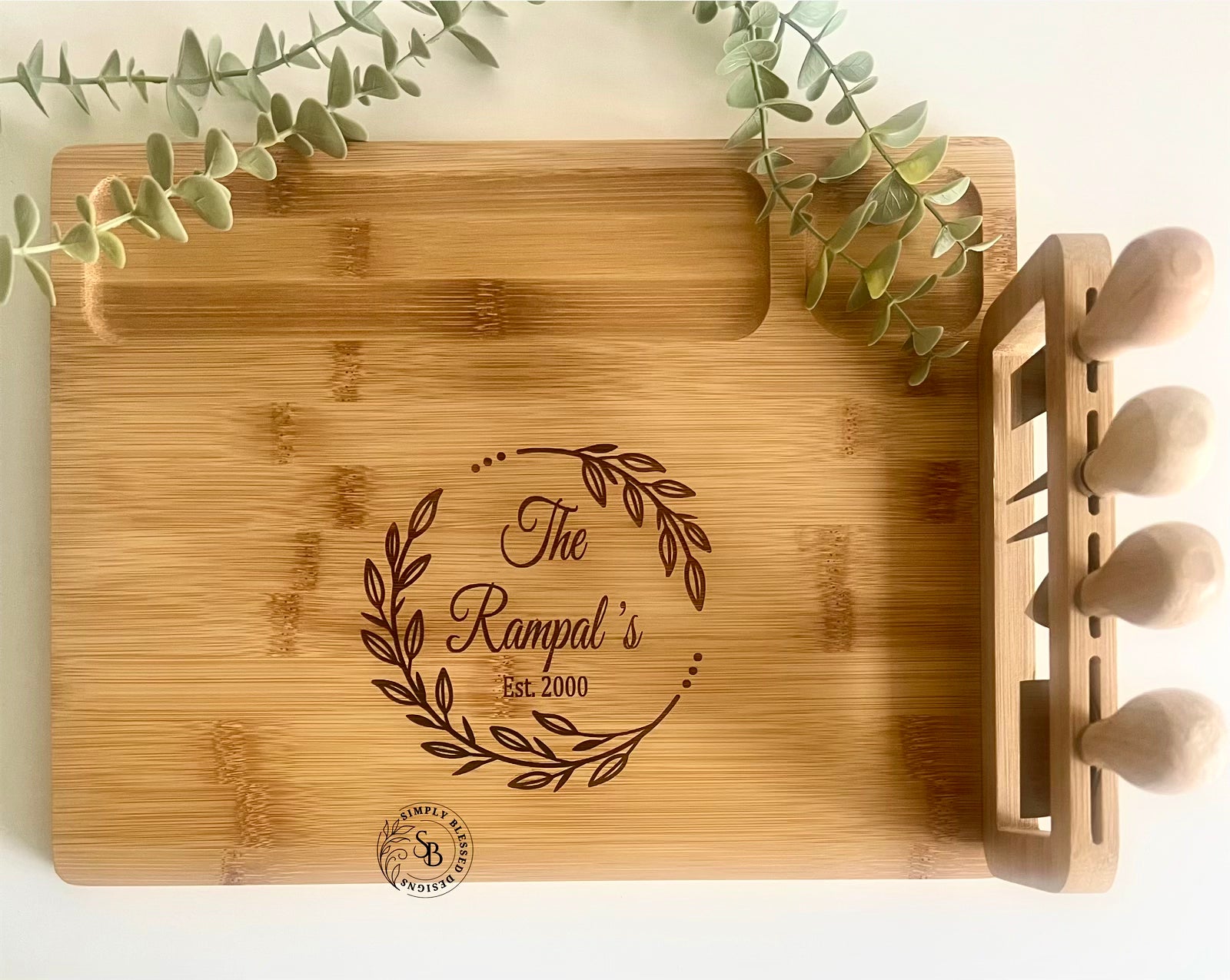 Custom Engraved Bamboo Cheeseboard