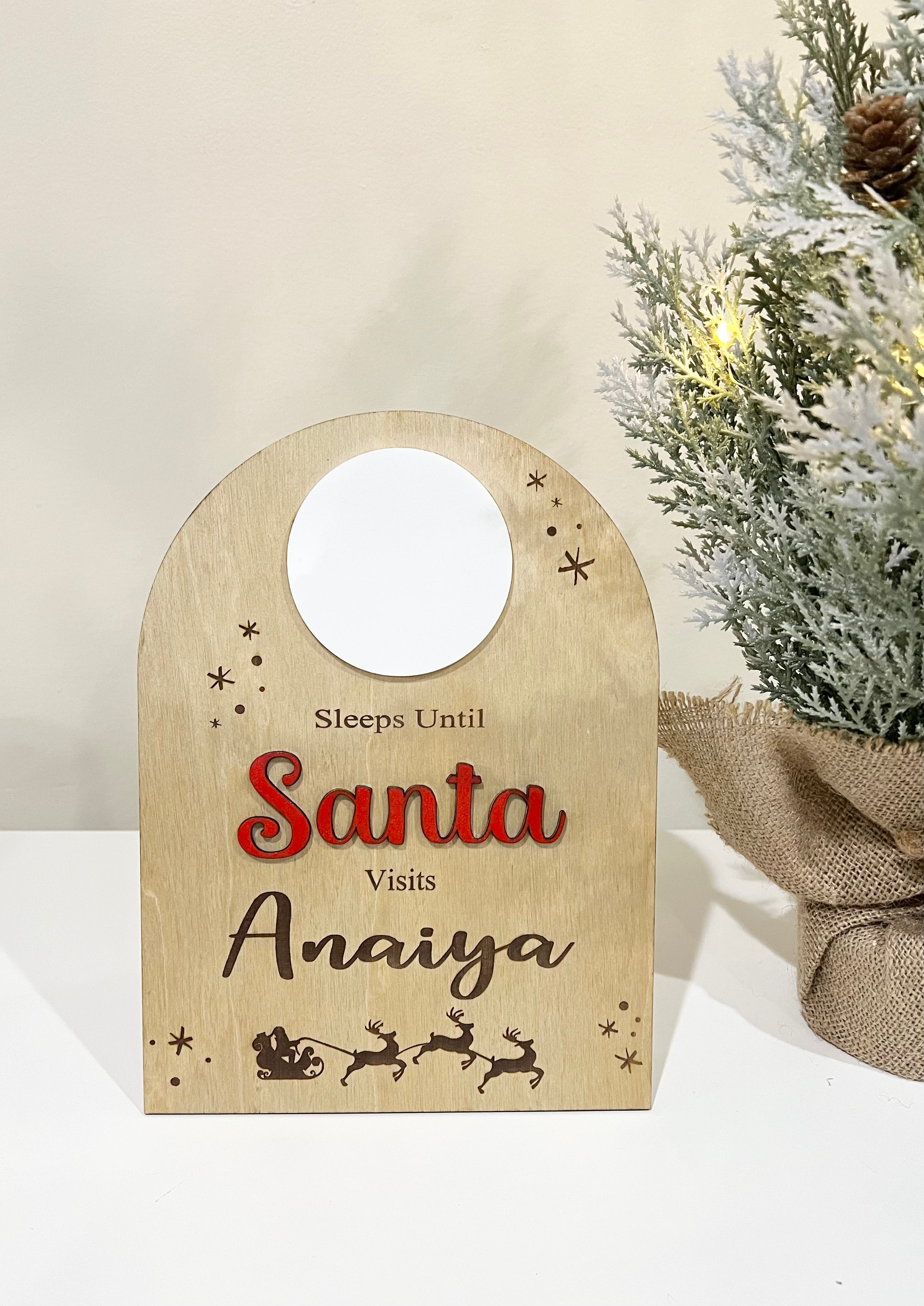 Santa Countdown Sign