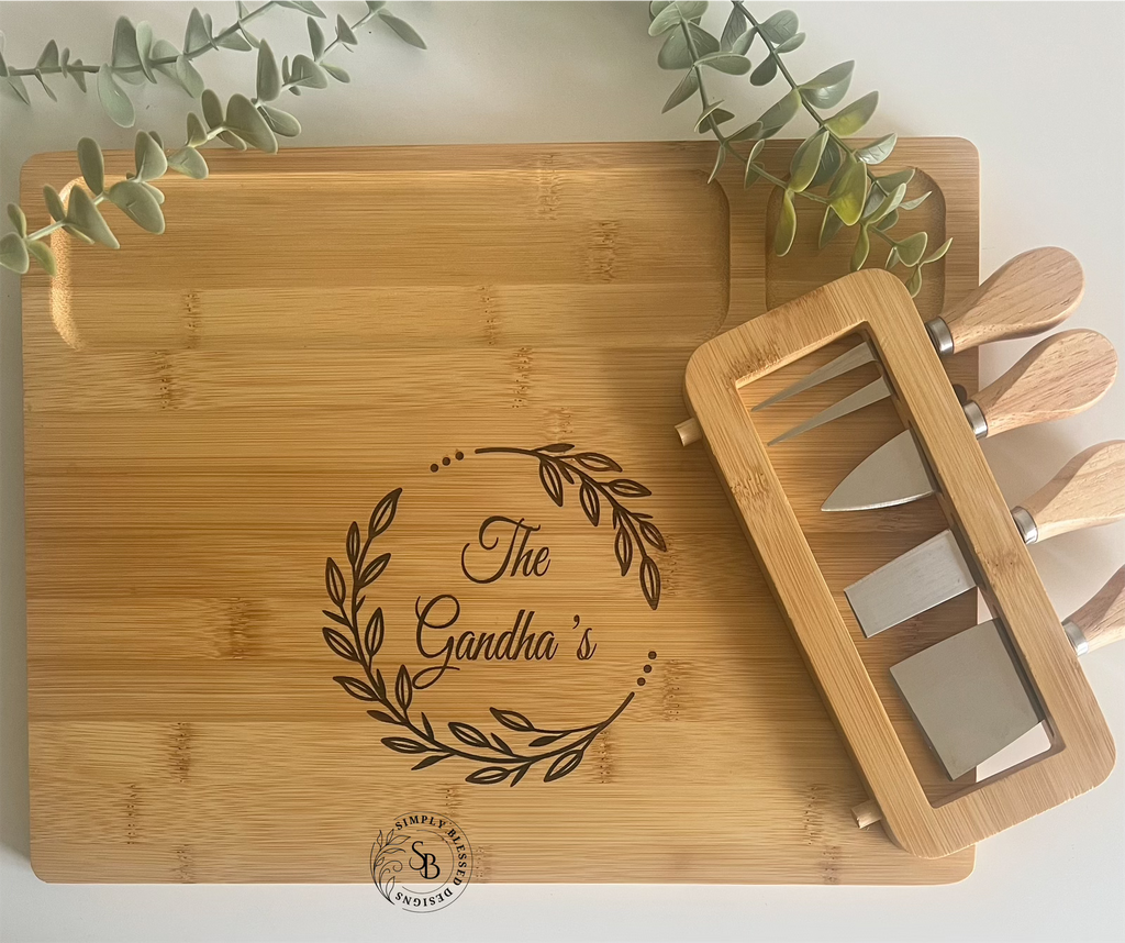 Custom Engraved Bamboo Cheeseboard