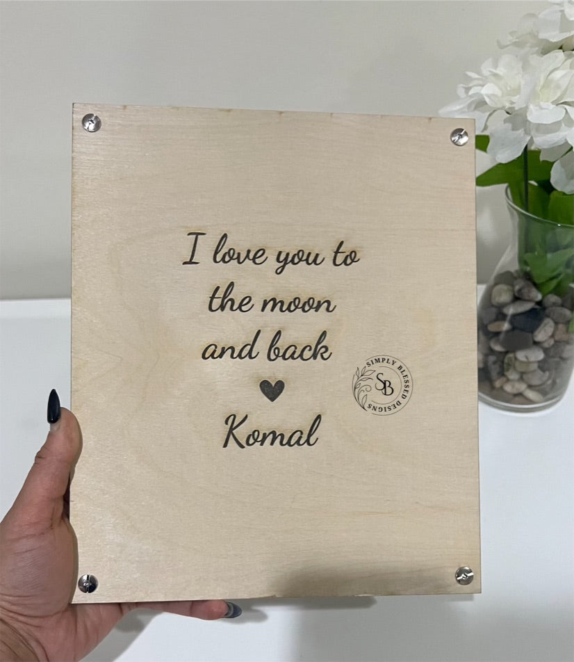 'I love you because' Puzzle Piece Collage Frame
