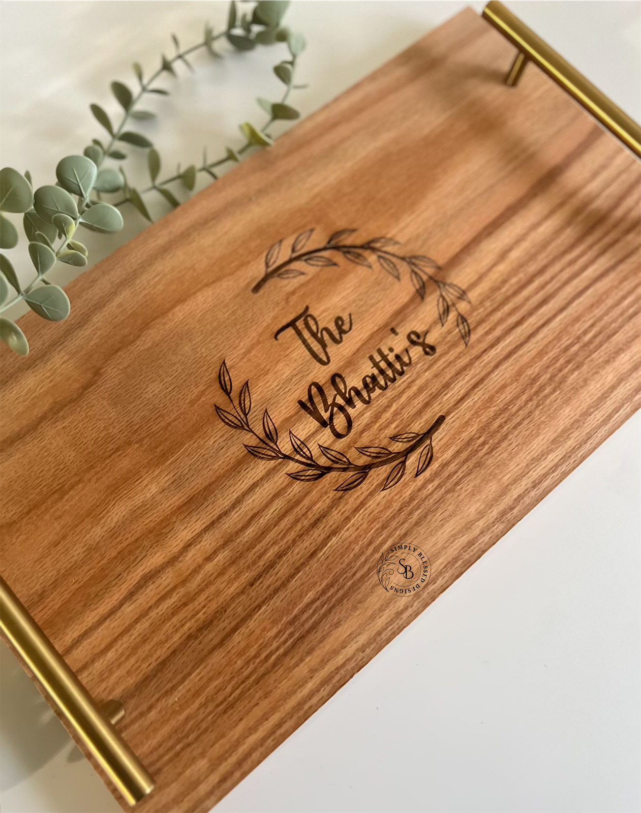 Leaf Wreath Decorative Tray
