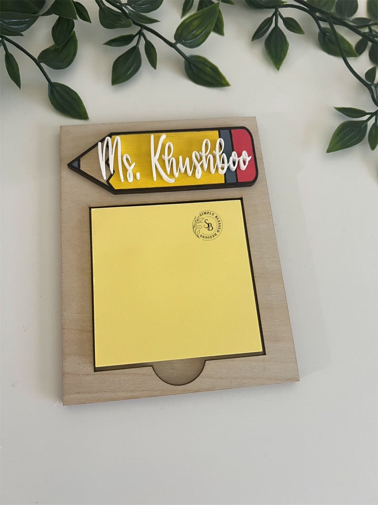 3D Pencil Notepad Holder