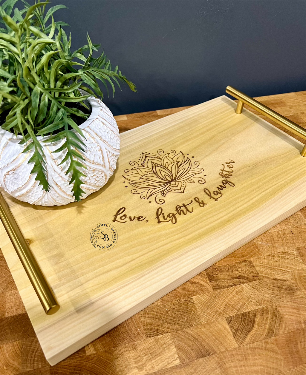 Love, Light, Laughter Decorative Tray