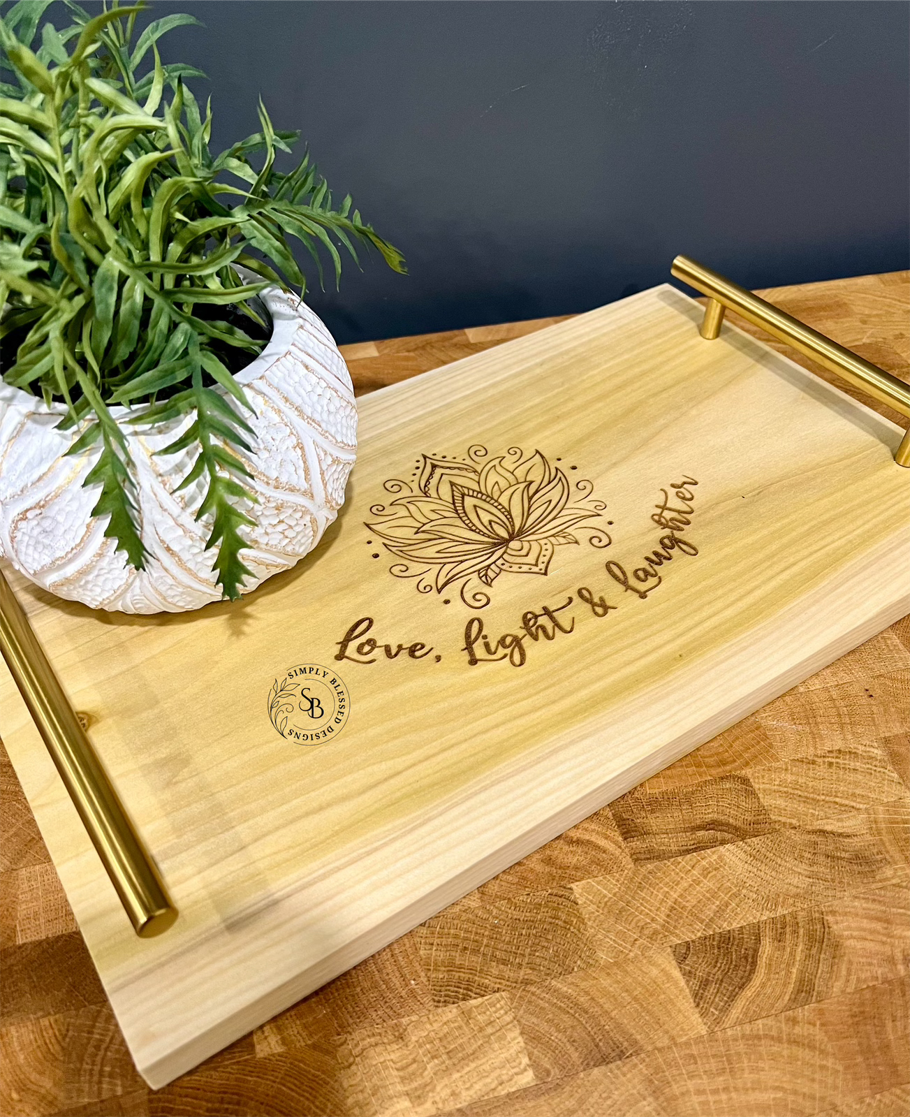 Love, Light, Laughter Decorative Tray