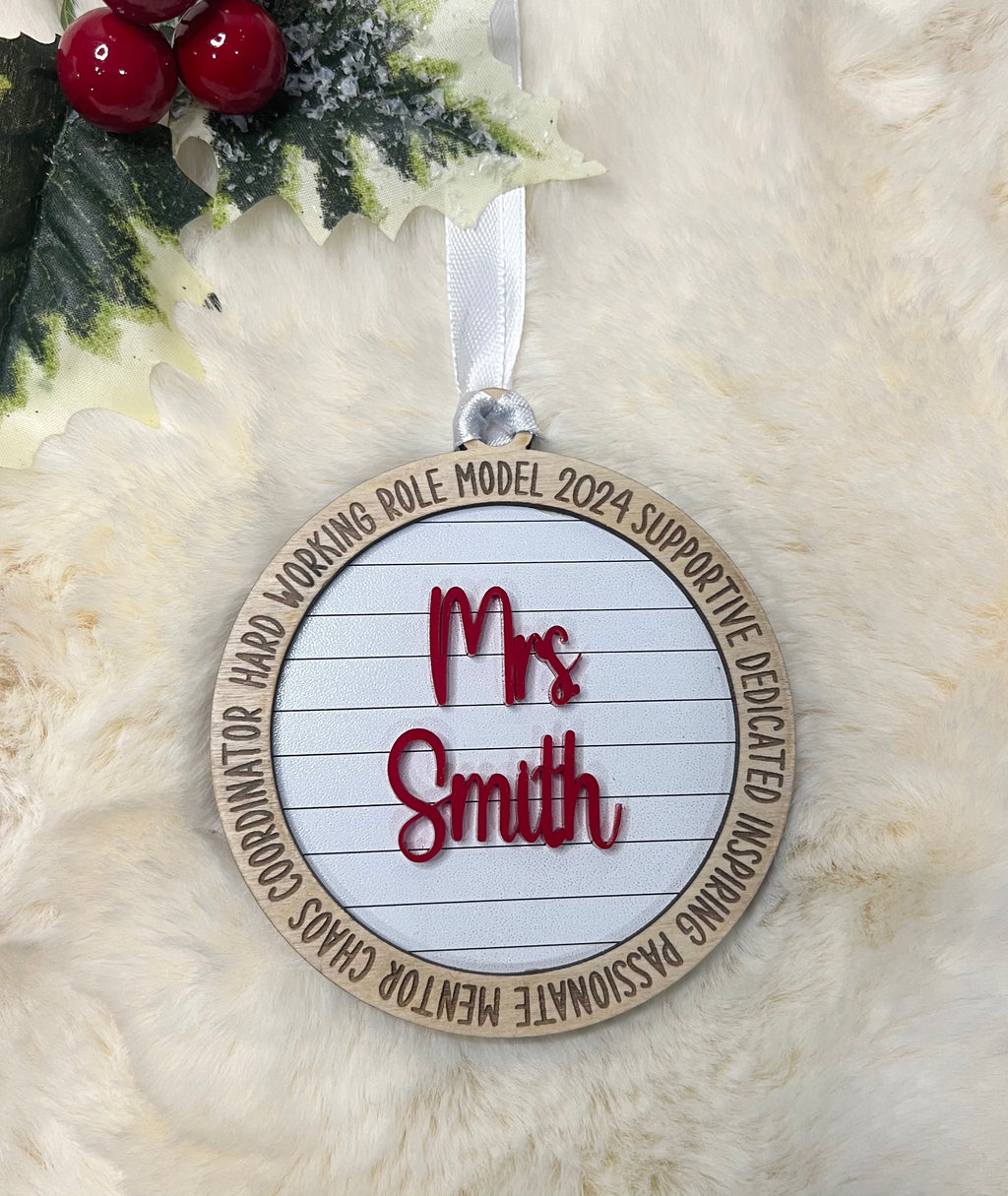 Santa's Favourite Teacher Ornament