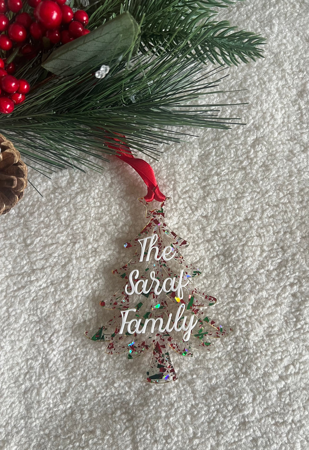 Acrylic Christmas Tree Ornament